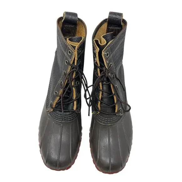 L.L. Bean Men’s 6” Bean Boots Brown Leather Duck Boots Made in Maine Size 10 M